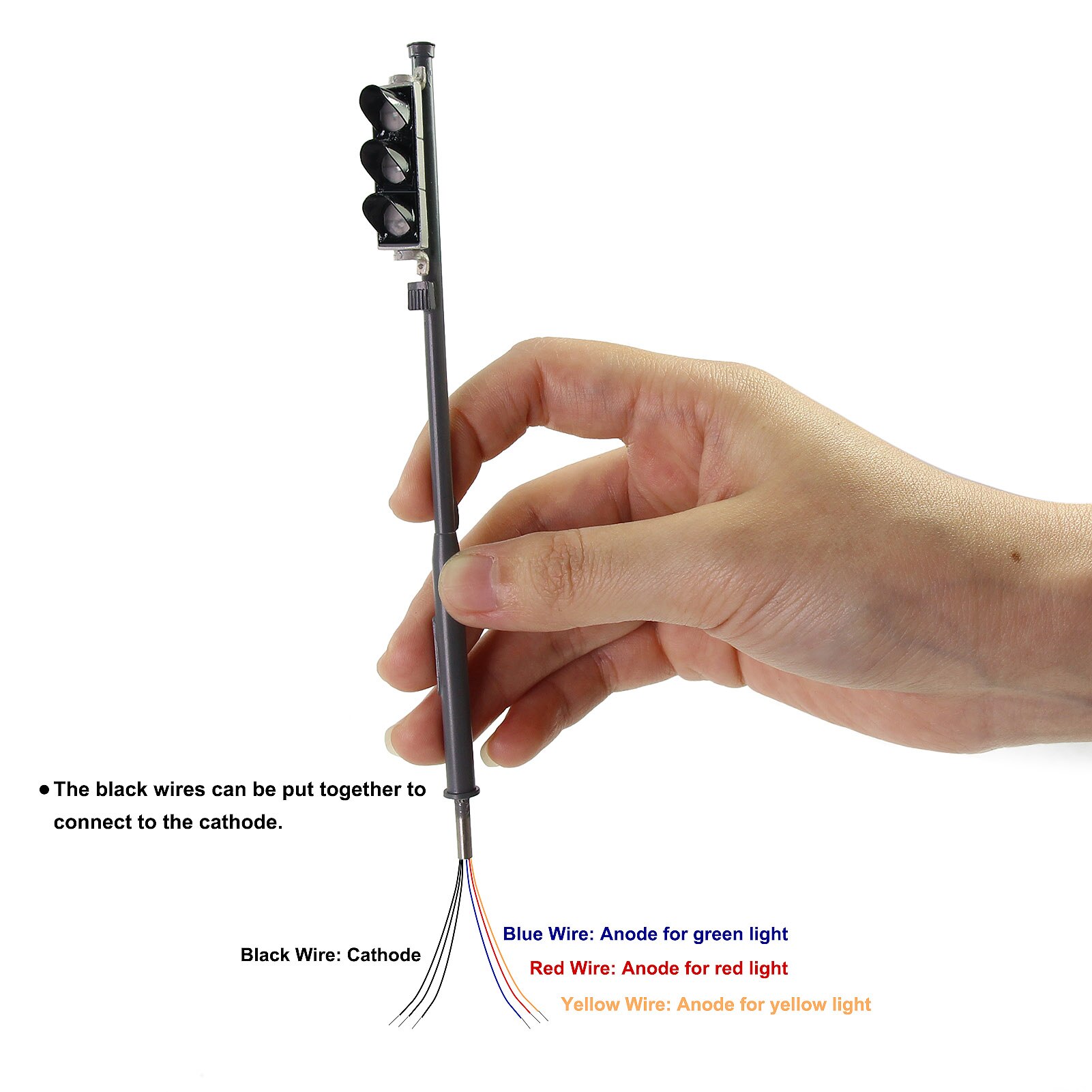 4pcs G Scale Model Traffic Signals Red/Yellow/Green 1:25 Block Signal 14.5cm Traffic Light JTD259RYG