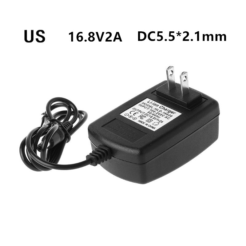 AC 100-240V DC 8.4V 12.6V 16.8V 1A 2A 1000MA Adapter Power Supply 16.8 V Volt charger plug for 18650 lithium Li-ion battery