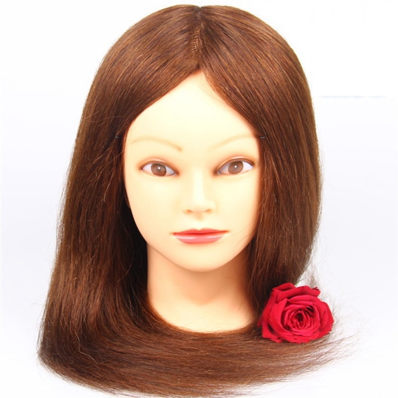 CAMMITEVER Blonde Hair Mannequin Head Hairdresser Manikin Head Hair Hair Hairdressing Mannequins Hairdress Practice