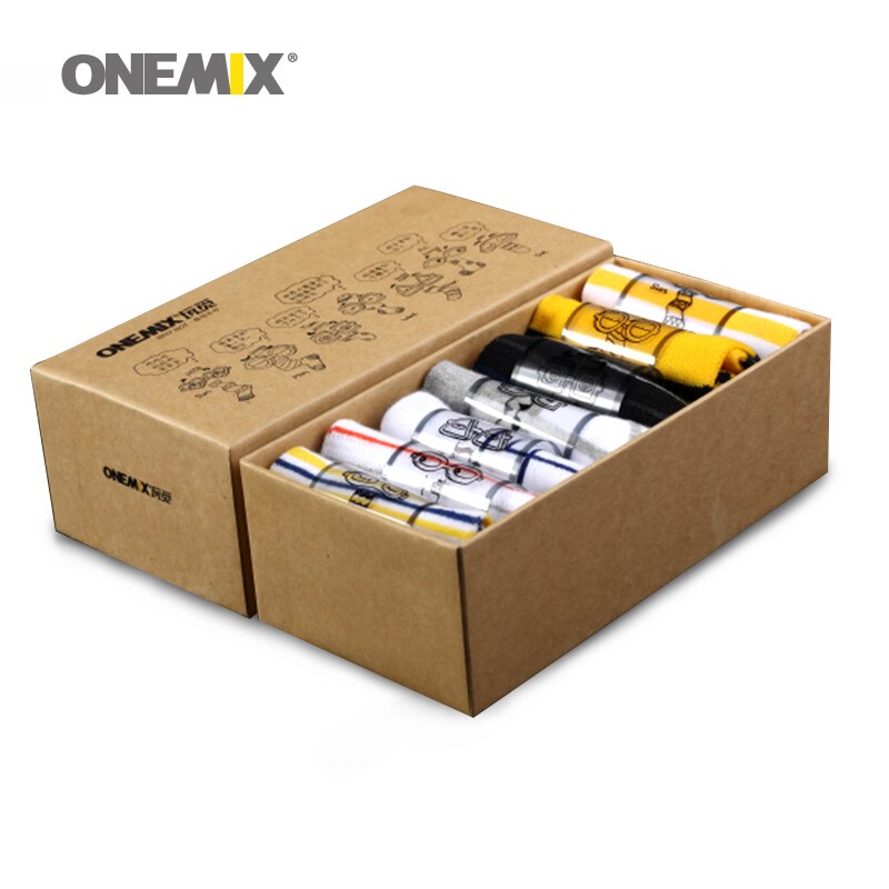 Onemix 7 pares masculino correndo esportes meias 7 dias confortável macio interior casual treinamento algodão absorver suor e desodorize meias