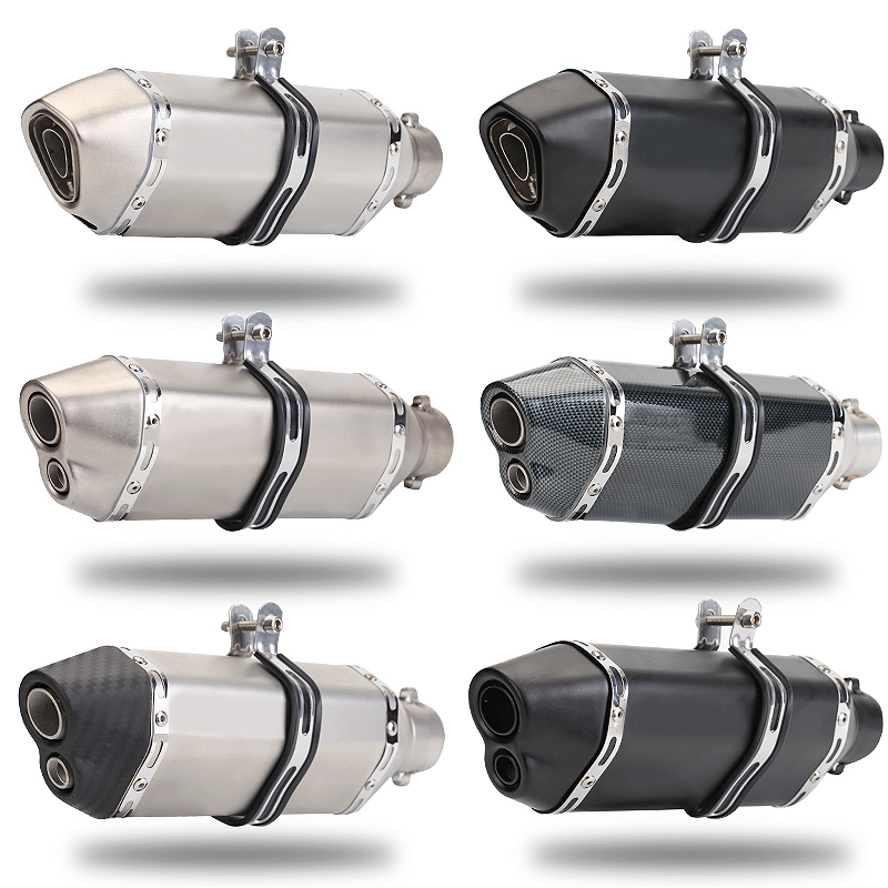 36-51mm Universal Motorcycle Exhaust Modified MufflerScooter Pit Bike Dirt Motocross For R6 ER6N CBR250R Z650 MT07 R25