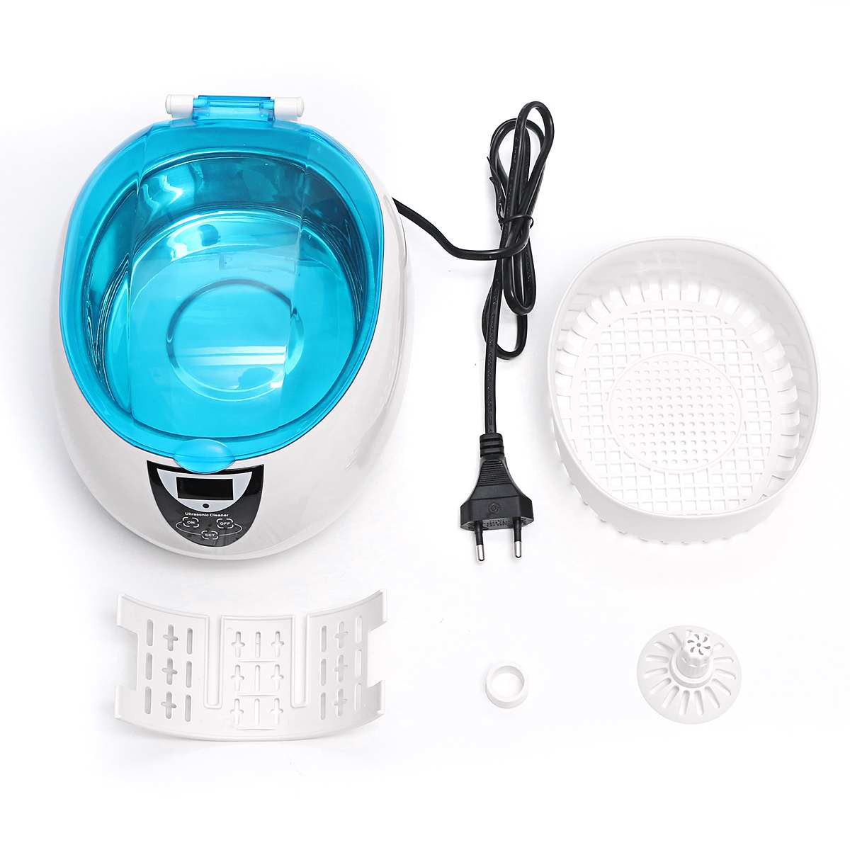 750ml Ultrasonic Cleaner Bath Timer for Jewelry Parts Glasses Manicure Stones Cutters Dental Razor Brush Ultrasound Sonic 50W