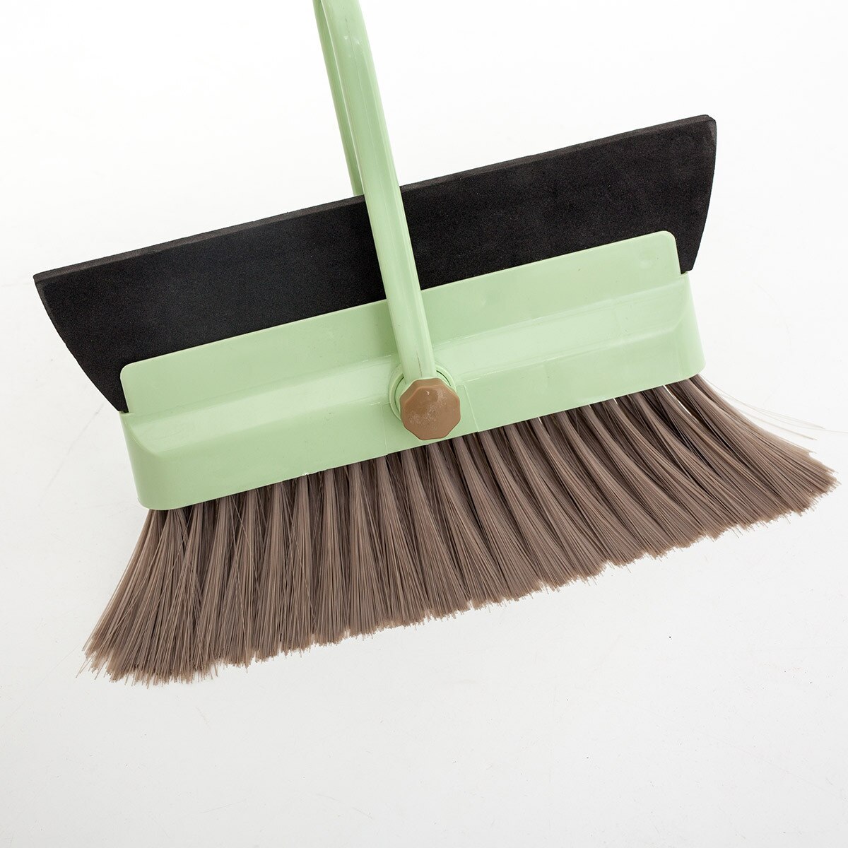 Broom Dustpan Cleaning Kit Multi-Function 2-in-1 Broom Windproof Dustpan Cleaning Floor Hygiene Durable Cleaning Tool: broom green