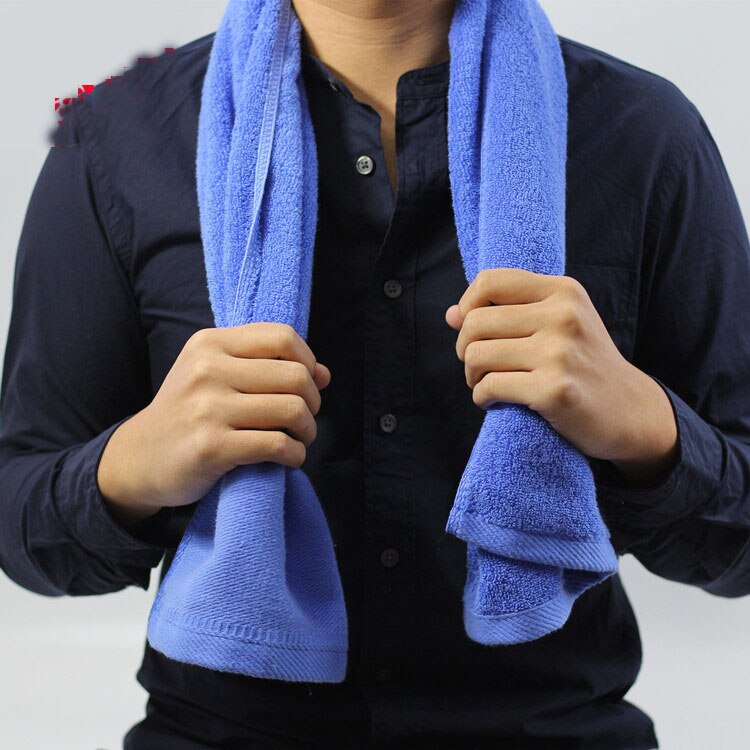 Cotton Fast-drying Sports Towel Gym Sport Footy Travel Camping Hiking Swimming Wipe towel lengthened thickened towel 32*110cm