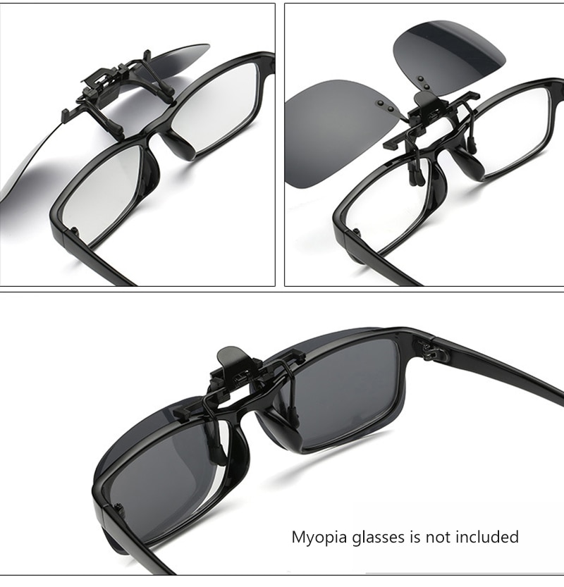 Gepolariseerde Clip Op Flip Up Zonnebril Mannen Vrouwen Shades Clip Op Voor Bijziendheid Bril Rijden Vissen Eyewear Bril UV400