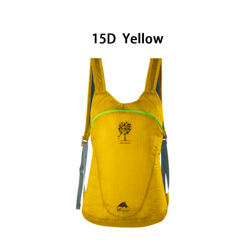 3F UL GEAR Dandelion Ultralight Waterproof Backpack Folding Bag Can Hold Water: 15D Yellow
