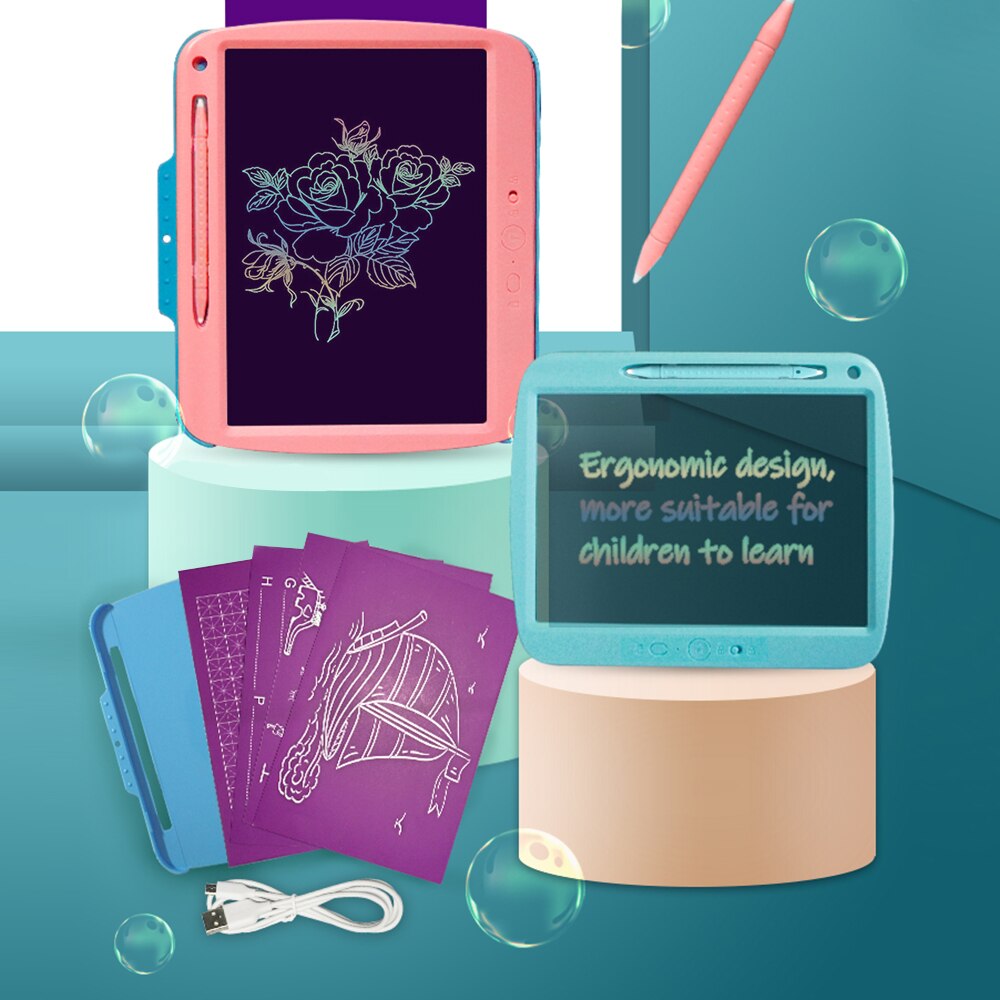 LCD Writing Tablet 9 Inch Translucent Copy Erasable Pressure-sensitive Drawing & Writing Board Eye-protective Paper Doodle Pad