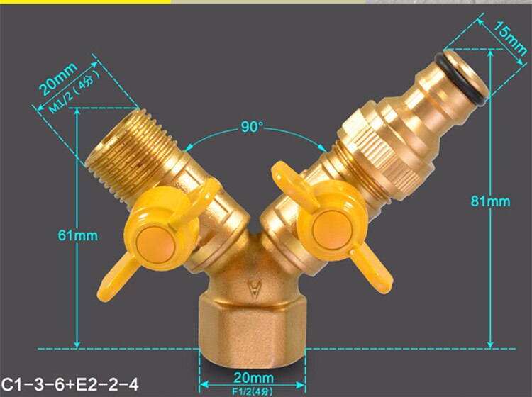 Adaptateur Robinet G1/2" Laiton - Raccord Rapide Pour Tuyau D'arrosage - Étanche Et Durable - Lot De 2