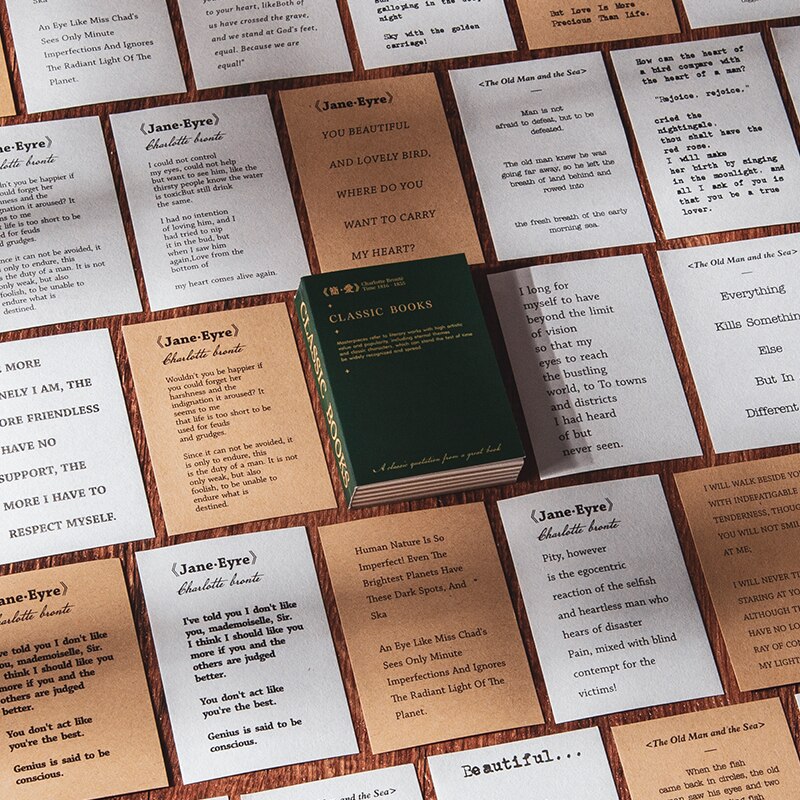 100 hojas de obra maestra de escritor, pequeño libro de recortes, material de decoración diy vintage, marcador de Arte de papel artesanal, papel de origami