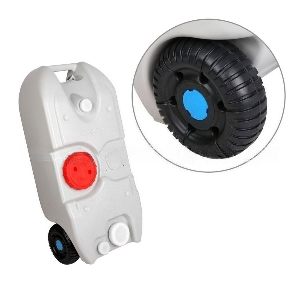 RV Camping Vessel Outdoor Wheeled Mobile Plastic Water Tank 25L/40L Portable Clear Water and Sewage Transfer Box: Red