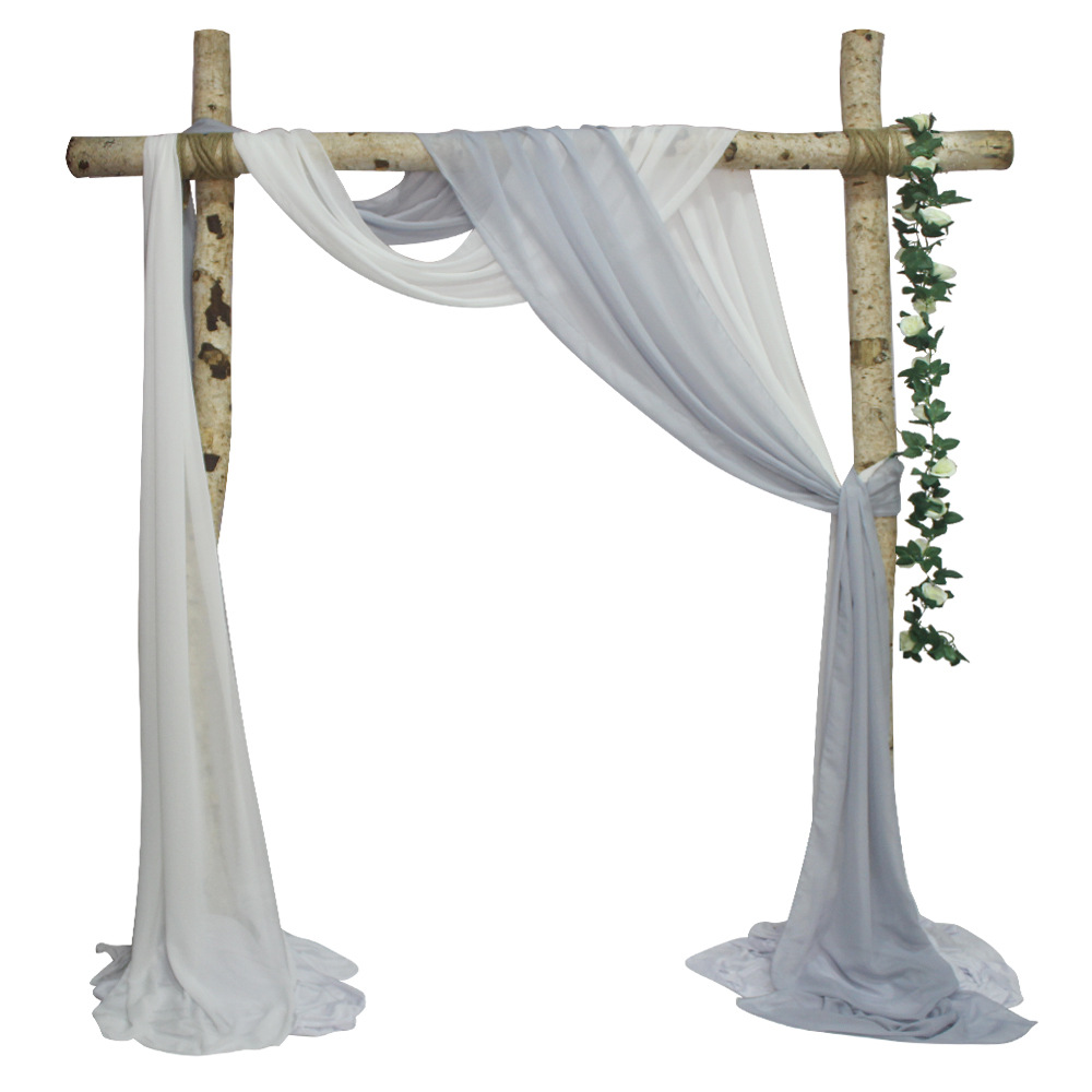 20FT Hochzeit Arch Drapieren Chiffon für Fotografie Chiffon Hochzeit Vorhänge Chiffon Stoff Kulissen Für Wohnzimmer: 2pcs-E