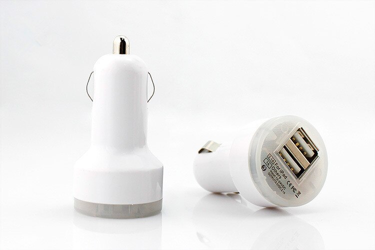 Neue 2-Hafen Mini Universal- Dual USB Auto Ladegerät Adapter Kugel 5V 2,1 A + 1A Für iPhone Clever Telefon: Schwarz