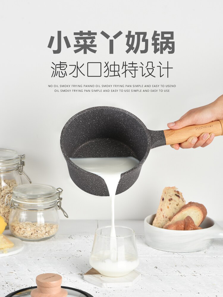 Maifan-Olla pequeña de piedra para leche para bebé, olla antiadherente para comida de bebé, olla para fideos instantáneos, olla para leche hervida