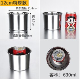 Kruiden Doos Pot Kruiden Tank Kom Roestvrij Stalen Ronde Cup Tank Tank Tank Saus Reuzel Smaak Cup Keuken Met Deksel huishouden: Light Grey