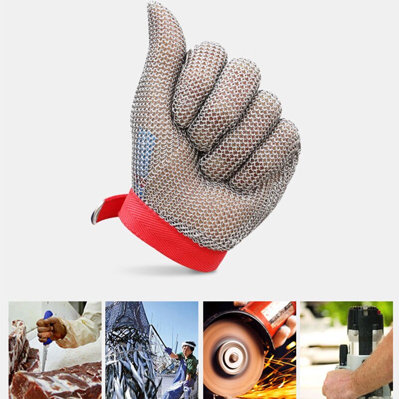 100% Metzger Fleisch Küche Handschuhe Kette Post Draht Gittergewebe Stahl Arbeit Metall Handschuh Mit Angeln Industrie