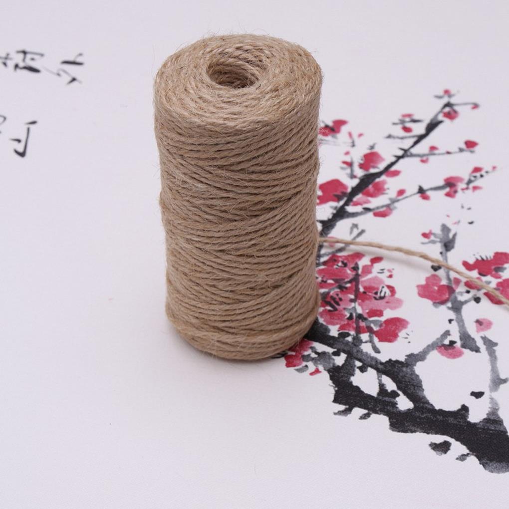 150M Natural Jute Twine Burlap String Hemp Rope Party Wedding Wrapping Cords Thread DIY Scrapbooking Florists Craft Decor