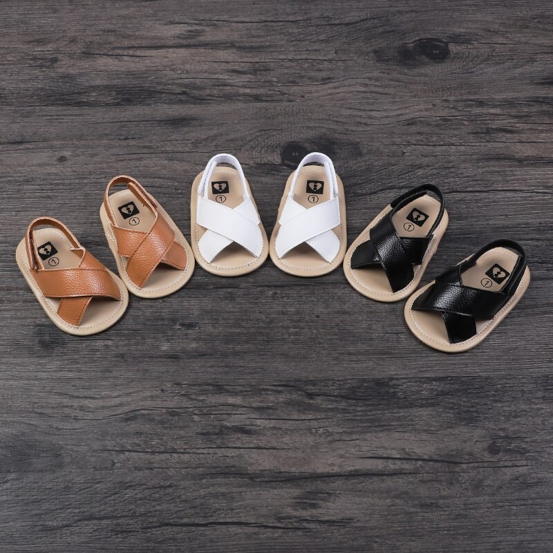 Baby Kleur Patchwork Sandalen, unisex Cross Hollow Out Antislip Babyschoenen Zomer Strand Schoenen Leuke Zomer Zachte Zool Platte
