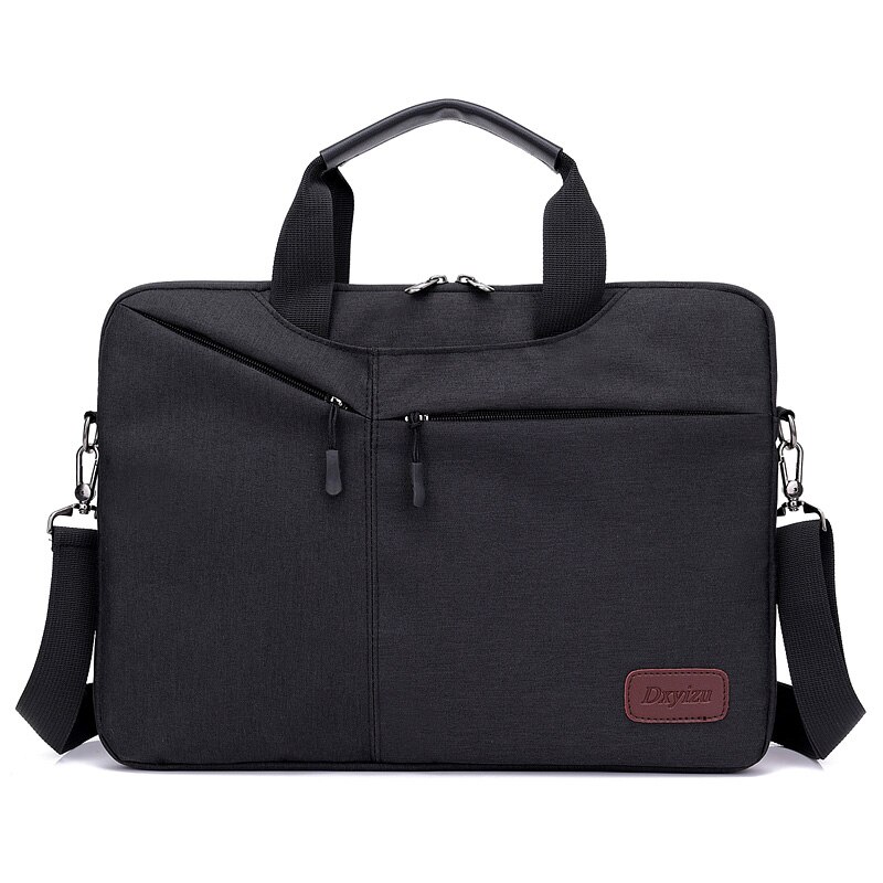 business bag for man satchel men messenger bag laptop briefcase women borsa computer borselli uomo bolso para portatil mujer: Black