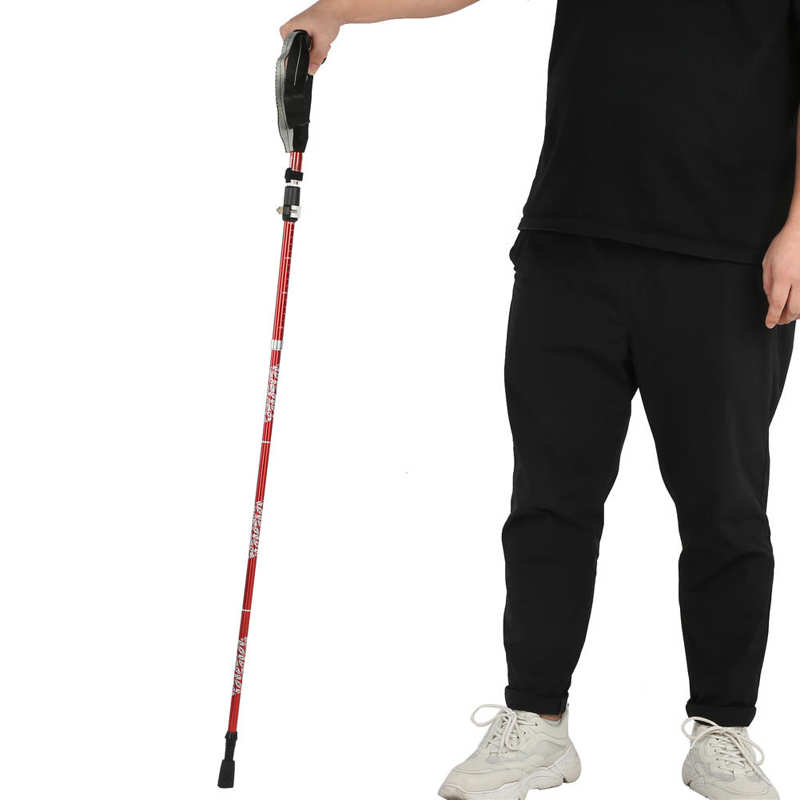 Race Running Walking Stick Anti-slip Hiking Climbing Poles T handle Trek Pole Quick Lock Trek Poles Folding Walking Stick
