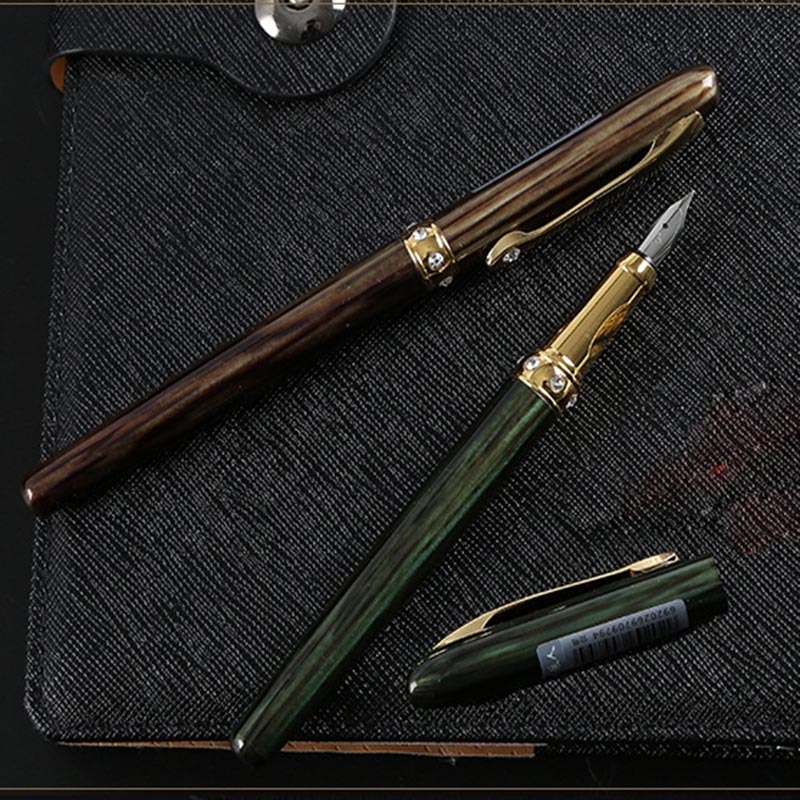 Metalen Vulpen Inkt Penpunt Kalligrafie Briefpapier Luxe Penna Stilografica Stylo Pluim Caneta Tinteiro 03821