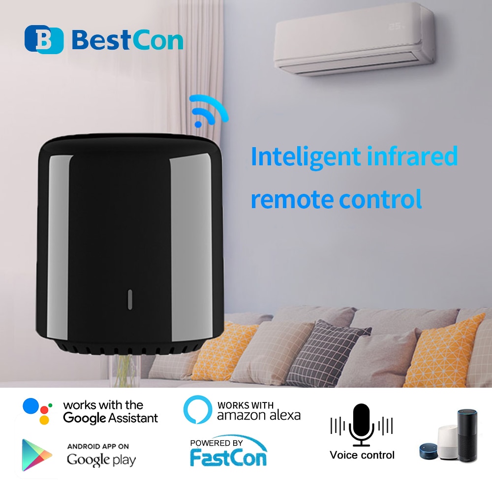 Broadlink RM4C Mini Inteligentny Pilot IR do Smart Home - Przełącznik WiFi - Współpracuje z Google Home