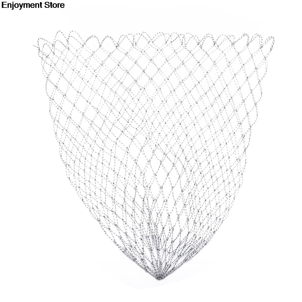 Malla trenzada de doble línea, Red de aterrizaje de pesca de 35/45/70 cm, herramientas de pesca, malla con agujeros para lubina, trucha, señuelo, accesorio