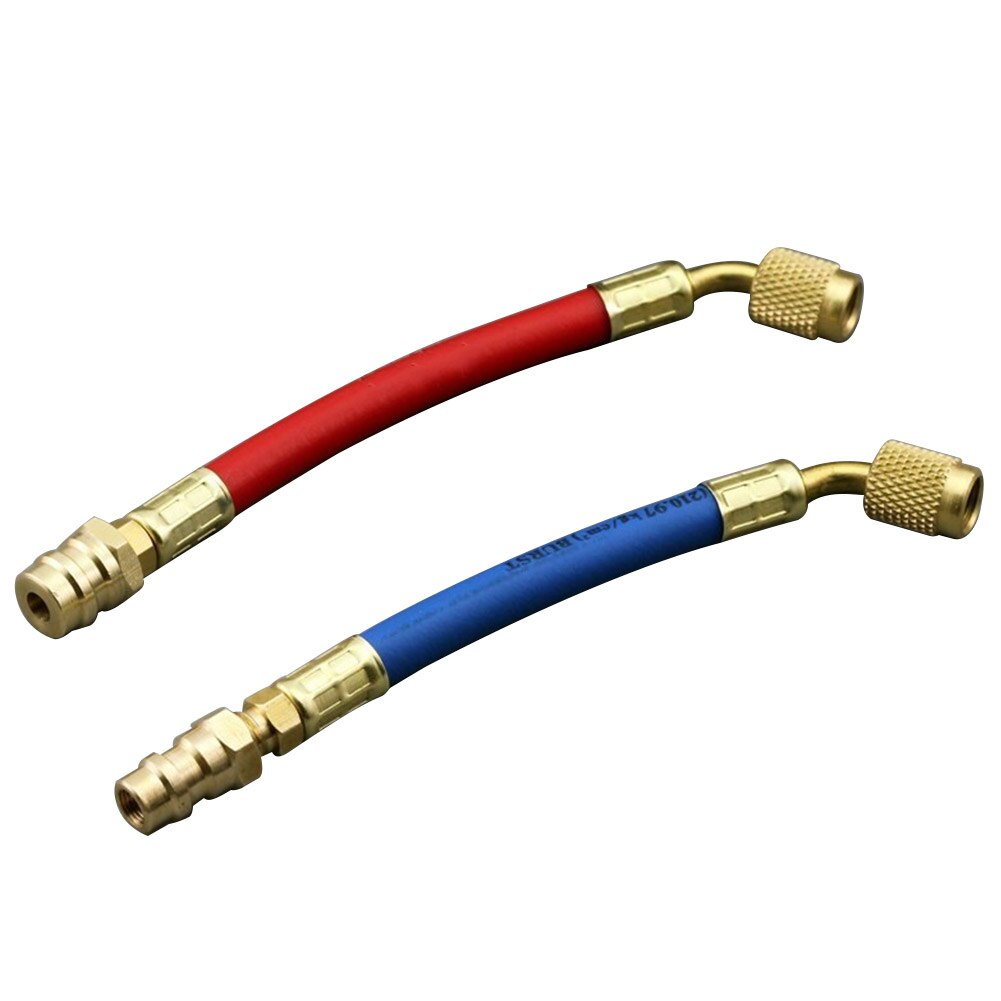 2 uds accesorios de aire acondicionado de coche herramienta a prueba de golpes conector de manguera de carga adaptador de latón macho a hembra Auto Universal