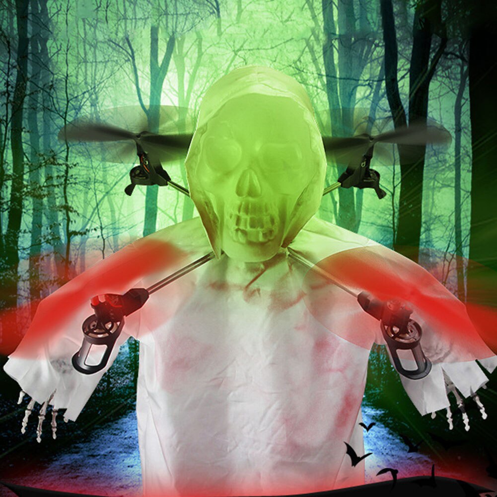 1031 Skeleton four-axis aircraft lighting special effects roll Halloween atmosphere