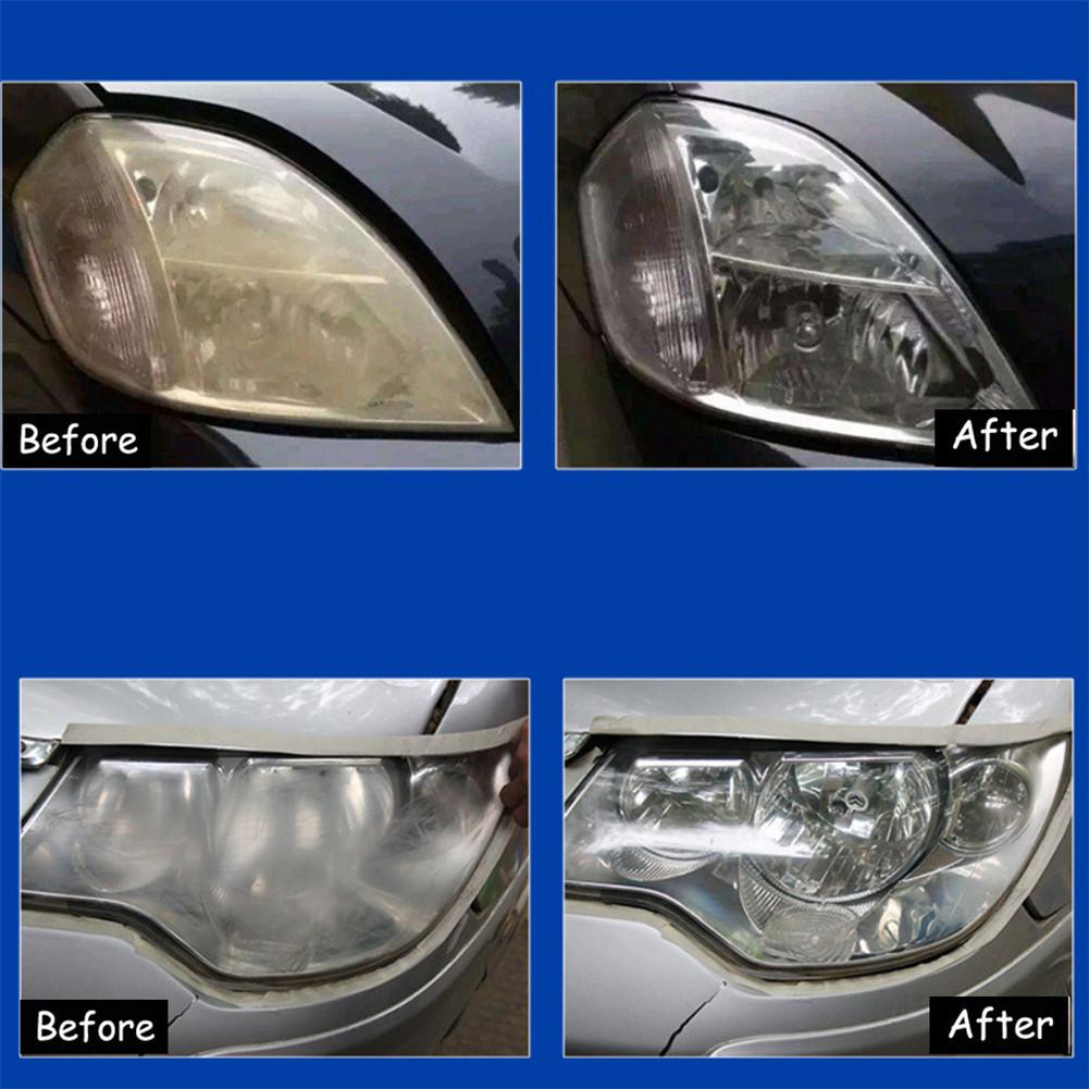 Car Headlight Lens Restorer Agent Headlight Restoration Repair Anti Oxidized Kit Headlight Polishing Cleaner Refurbishment Set