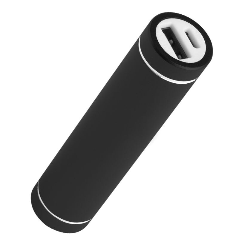 USB del Metallo Accumulatori E Caricabatterie Di Riserva Della Cassa Della Scatola kit Universale 5V 1A FAI DA TE Scatola di IMMAGAZZINAGGIO del Vestito 1X18650 BANCA Caricatore Esterno Della Batteria per accorto Telefono: nero