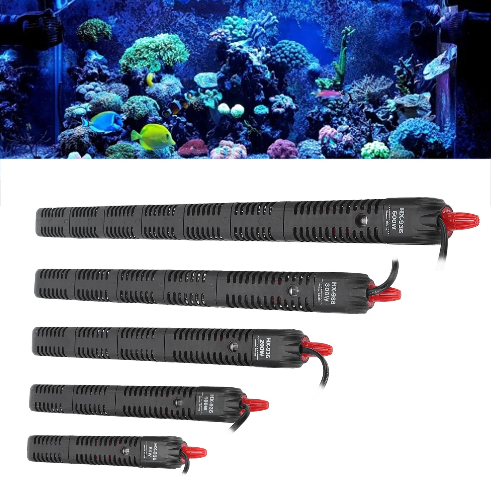 AC 220V Aquarium Heizstab Aquarium Tauch Heizung Fisch Panzer 16-32 Celsius Einstellbare Temperatur Heizung Stange für HX-936