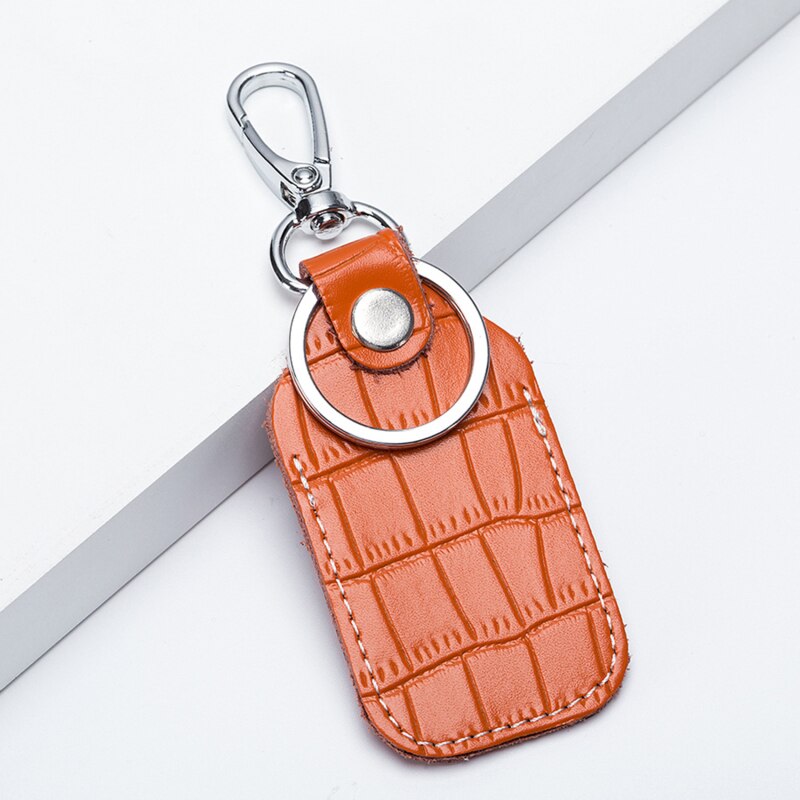 PU Leather Card Cover For Starline Alarm Tag Intercom Key Access Entrance Card Set Car Key Holder Guard Card Protecter: orange rectangle