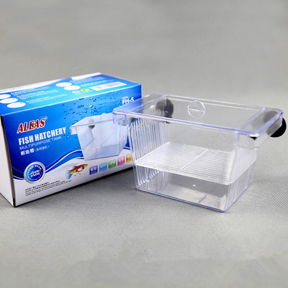 Acrylic Aquarium Fish Tank Breeding Box Transparent Double Bowl Fighting Fish Mini House Hatchery Box Incubator Reptile Cage