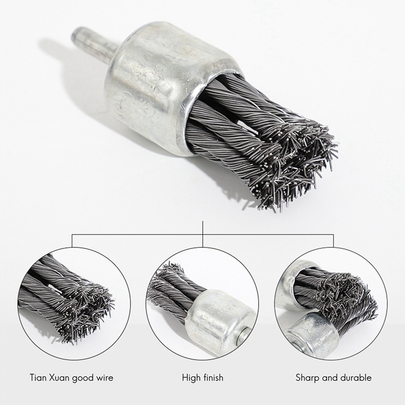 9PCS Handle Wire Brush, Twisted Wire Brush, Special Polishing Brush For Pen-Shaped Wire Electric Motor