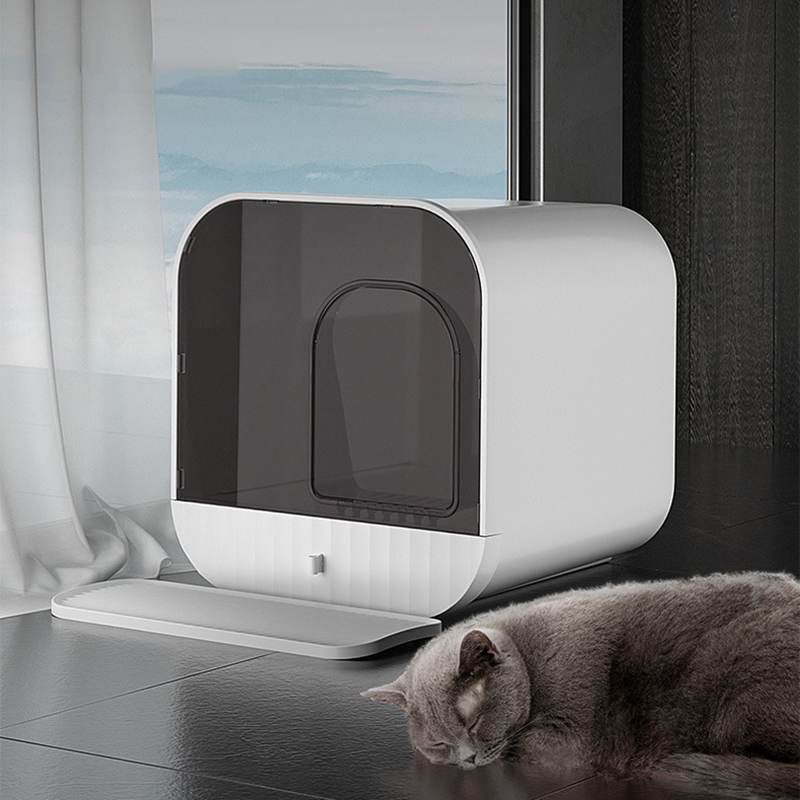 Lettiera per gatti design di lusso chiuso antispruzzo gattino Toilette grande spazio porta scura lettiera per gatti villa ridurre gli odori forniture per gatti