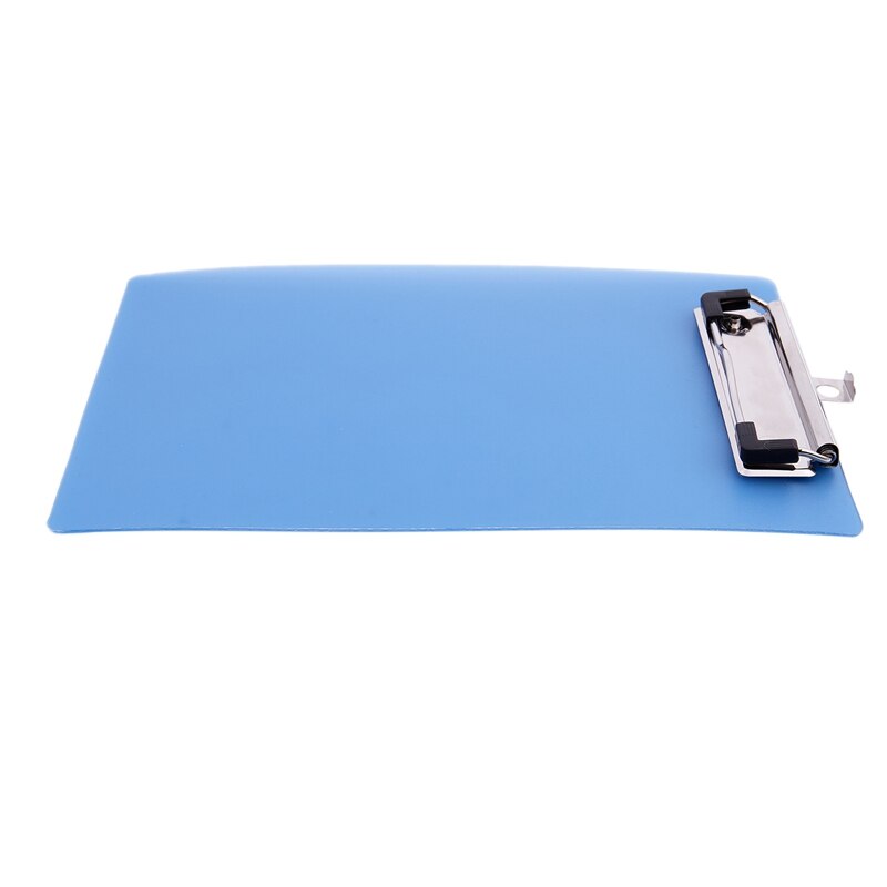 Office School Spring Loaded A5 Paper Holding File Clamp Clip Board Blue
