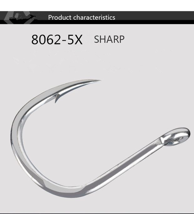 Funadaiko højkulstofstål fiskekrog fiskeri jigging krog fiske hjælpe kroge med modhager krog bulk krog 8062-5x kroge