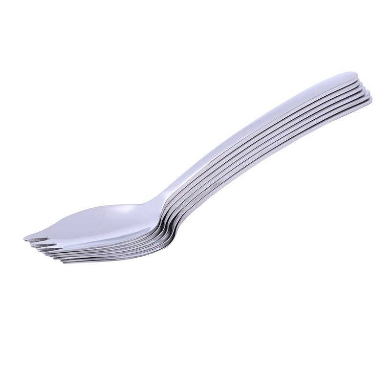 6-Piece 2 in 1 Multifunction Spork (Spoon and Fork),18/10 Stainless Steel Spoon and Fork Set for Noodles, Pasta, Fruit and so: Default Title