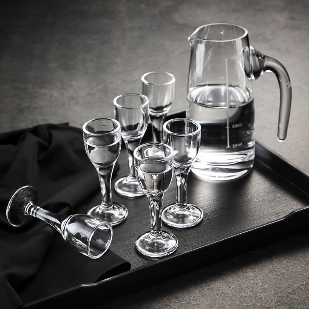 6 Pieces 10ml Chinese Style Crystal Glass Small Wine Cup Wine Goblet