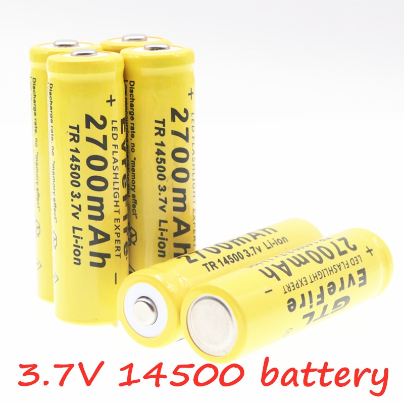 Neue Super Original 14500 Batterie 2700mAh 3,7 V Li-Ion Akku für taschenlampe