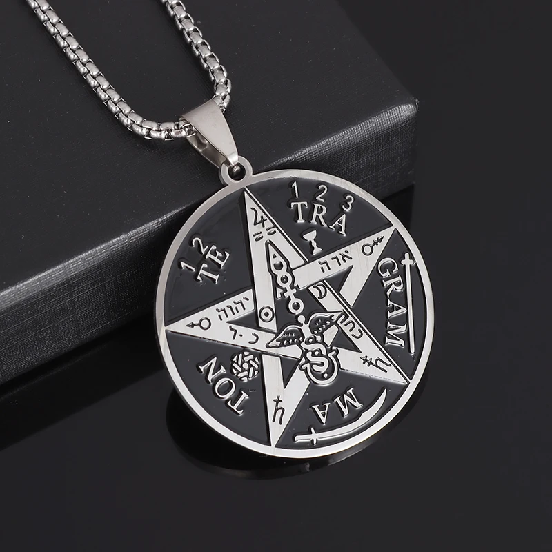 Hip Hop Star of David Pendant Men\'s Six Pointed Star Necklace Judaism Shield of David Amulet Jewelry: SILVER PLATED