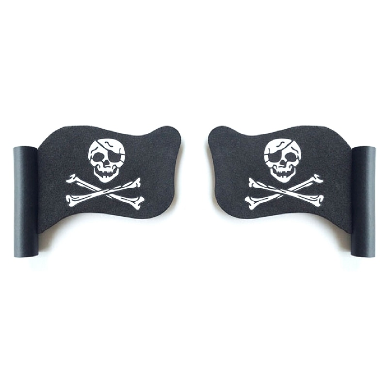 Drapeau de Pirate en forme de boule d'antenne de voiture, crâne noir, pour décoration intérieure et extérieure de voiture