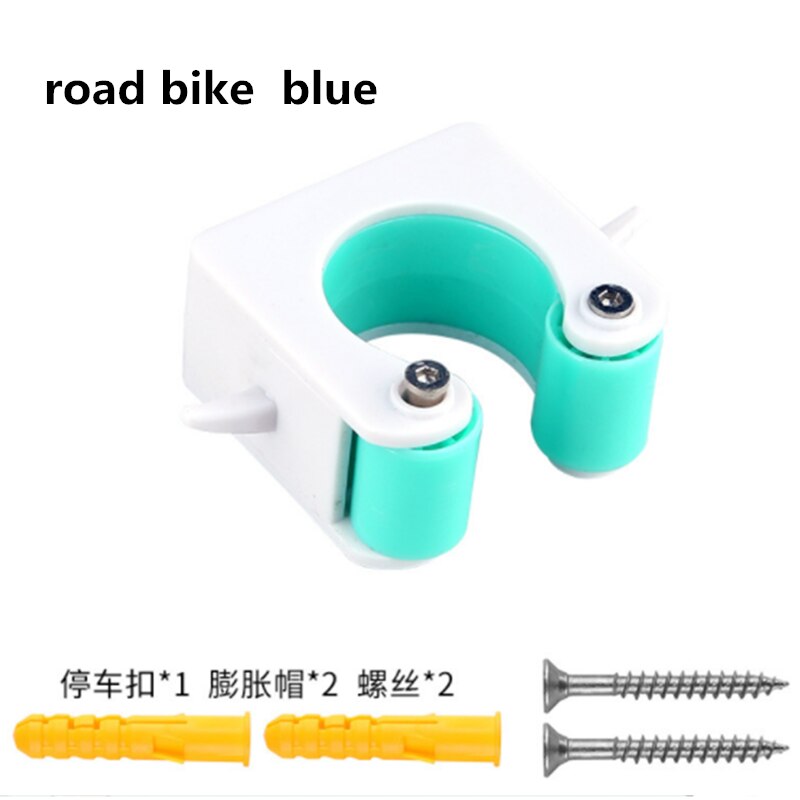Estante de estacionamiento para bicicleta con hebilla, gancho de pared portátil, expositor para bicicleta de montaña o carretera, soporte vertical para almacenaje: B blue