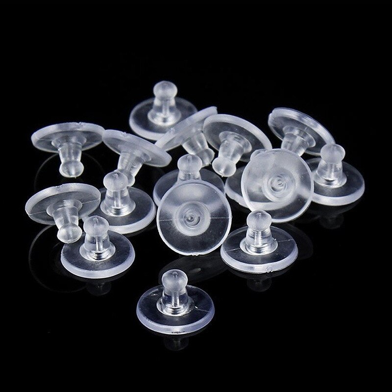 20 stuks/set doe-het-zelf knutselaccessoires siliconen oorbelstoppers oorbelmoeren sieradenonderdelen