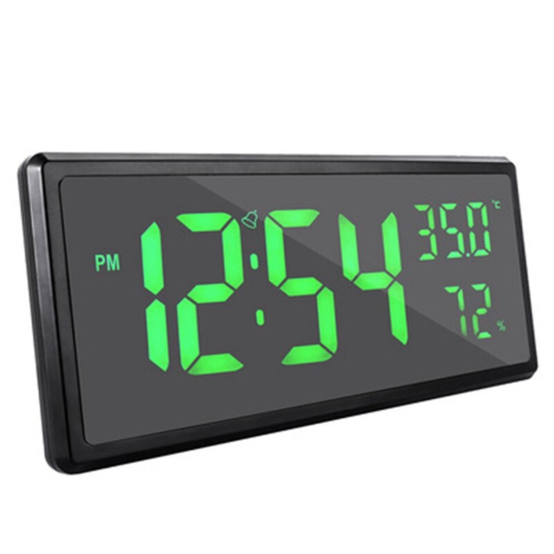 LED Digital Alarm Clock Temperature Date Display Desktop Mirror Clocks Home Table Decoration Electronic Clock CNIM: Green