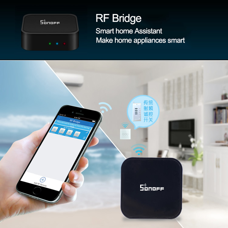 Sonoff RF Bridge Wifi 433MHZ Remote controlle Motion Sensor Door Window Wireless Detector Smart Home Security Alarm System Alexa