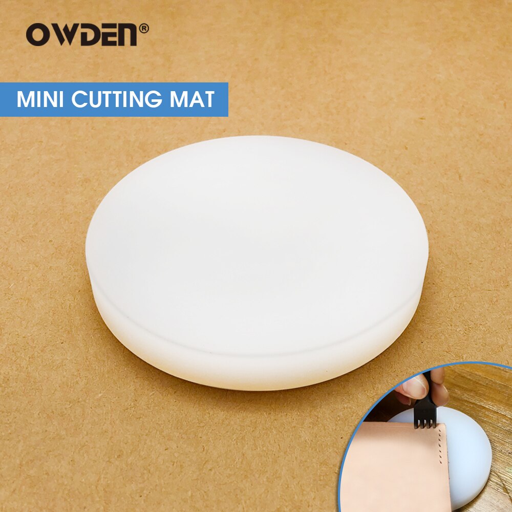 OWDEN – bloc de poinçon rond en cuir, Mini tapis de poinçon en cuir, outils en cuir pour la Protection du bureau