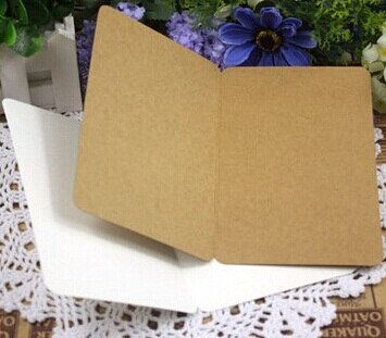10pc/ parti studenter diy forretningskort / vintage blank serie kraftpapir postkort gratulasjonskort brun hvit svart