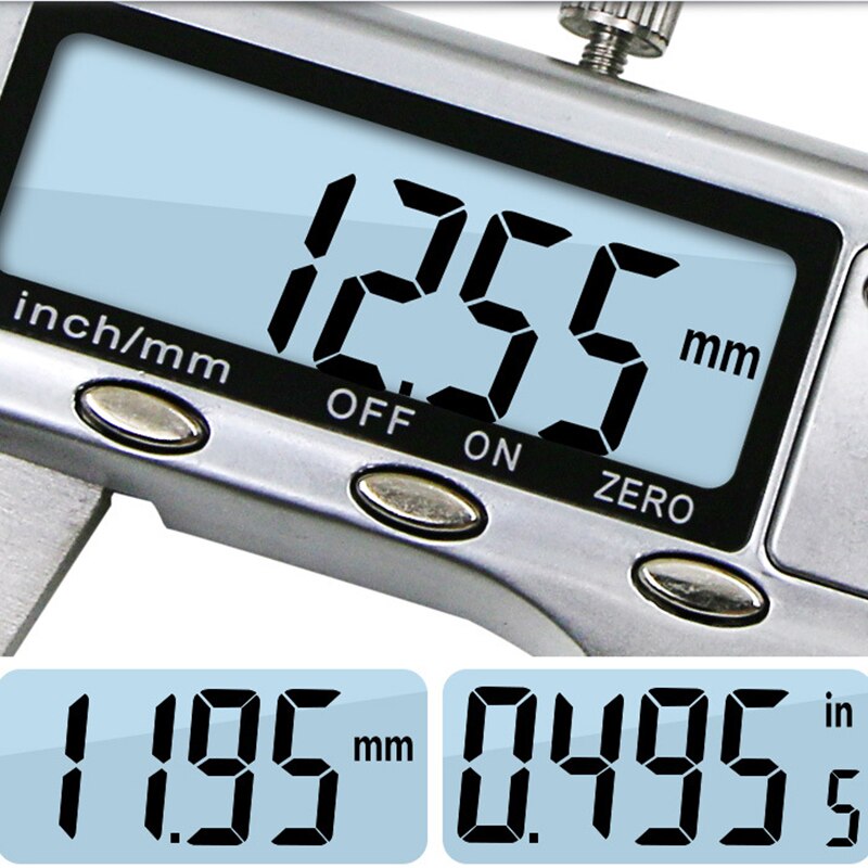Stainless Steel Digital Display Caliper 150mm Accuracy 0.01 mm Fraction/MM/in High Precision Stainless Steel LCD Vernier Caliper