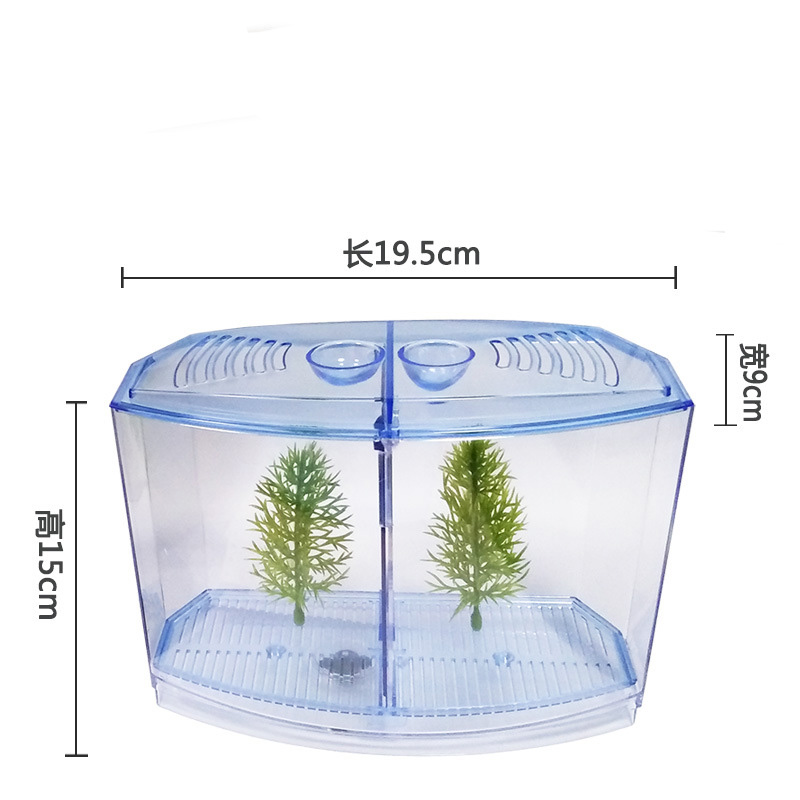 Small Fish Tank Aquarium Tank Kit Beta Fish Tank Set Fish Bowl Accessories for Reptile Jellyfish Goldfish Shrimp Moss Crab: double cylinder